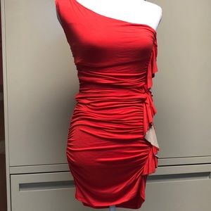 Guess Off-The-Shoulder Ruched Dress, S